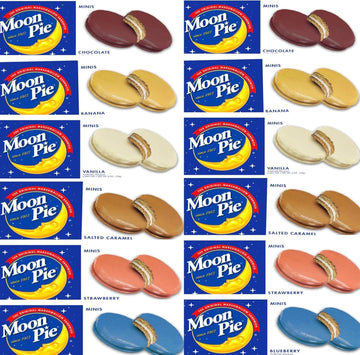 Mini MoonPies – 72 Count (12 Boxes, 6 Each) – All 6 Flavors – Individually Wrapped – Bulk Snacks for Office, Staff, Clients, Meetings, Training, Events – Wholesale Snack Pie's