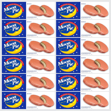 Mini Moon Pies – 72 Count (12 Boxes, 6 Each) – Individually Wrapped – Bulk Snacks for Office, Staff, Clients, Meetings, Training, Events – Wholesale Snack Pie's STRAWBERRY)